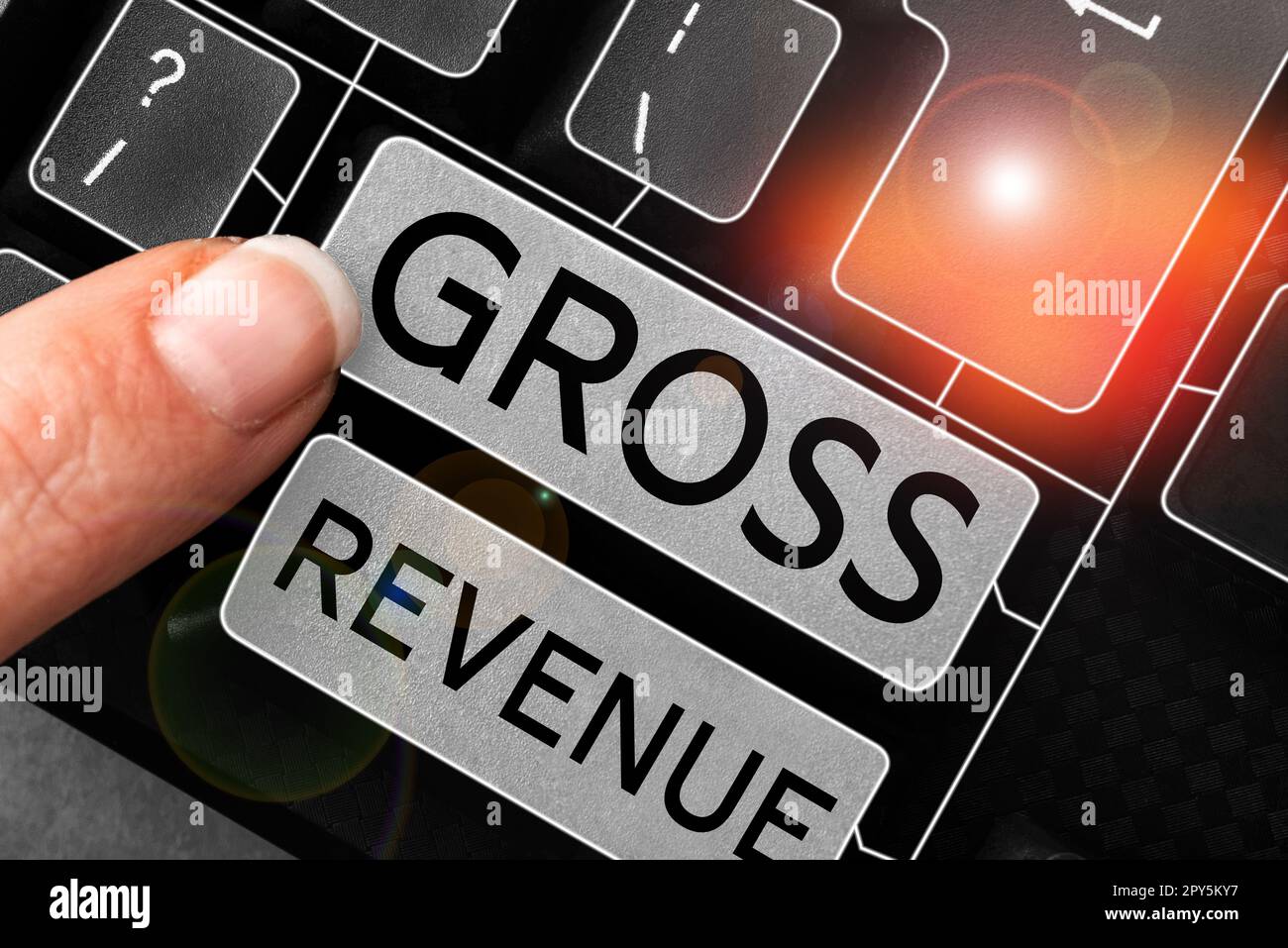 Visualizzazione concettuale fatturato lordo. Parola per il valore totale di tutto ciò che viene prodotto nel paese Foto Stock