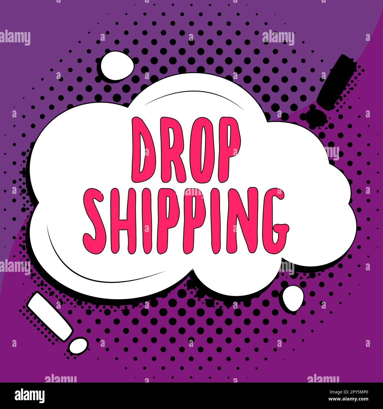 Scrittura a mano del testo Drop Shipping. Idea aziendale di inviare le merci da un produttore direttamente a un cliente anziché al rivenditore Foto Stock