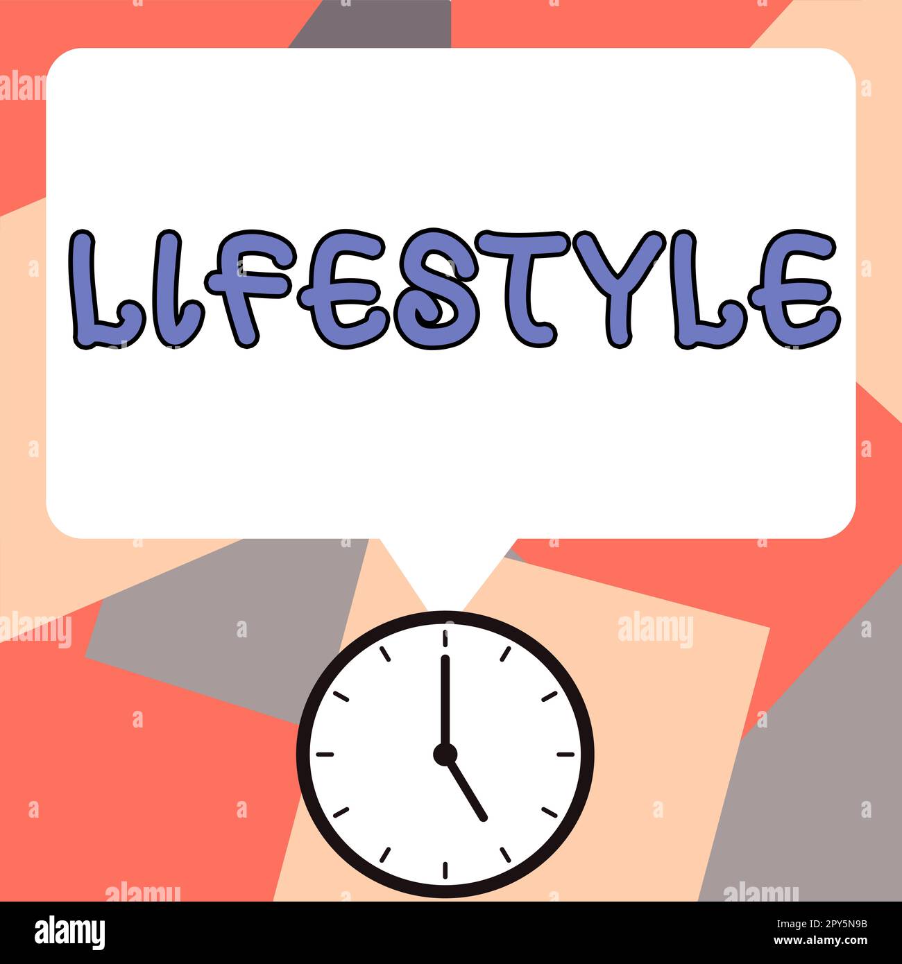 Stile di vita del testo scritto a mano. Parola per il modo tipico di vivere di un individuo, di un gruppo o di una cultura Foto Stock