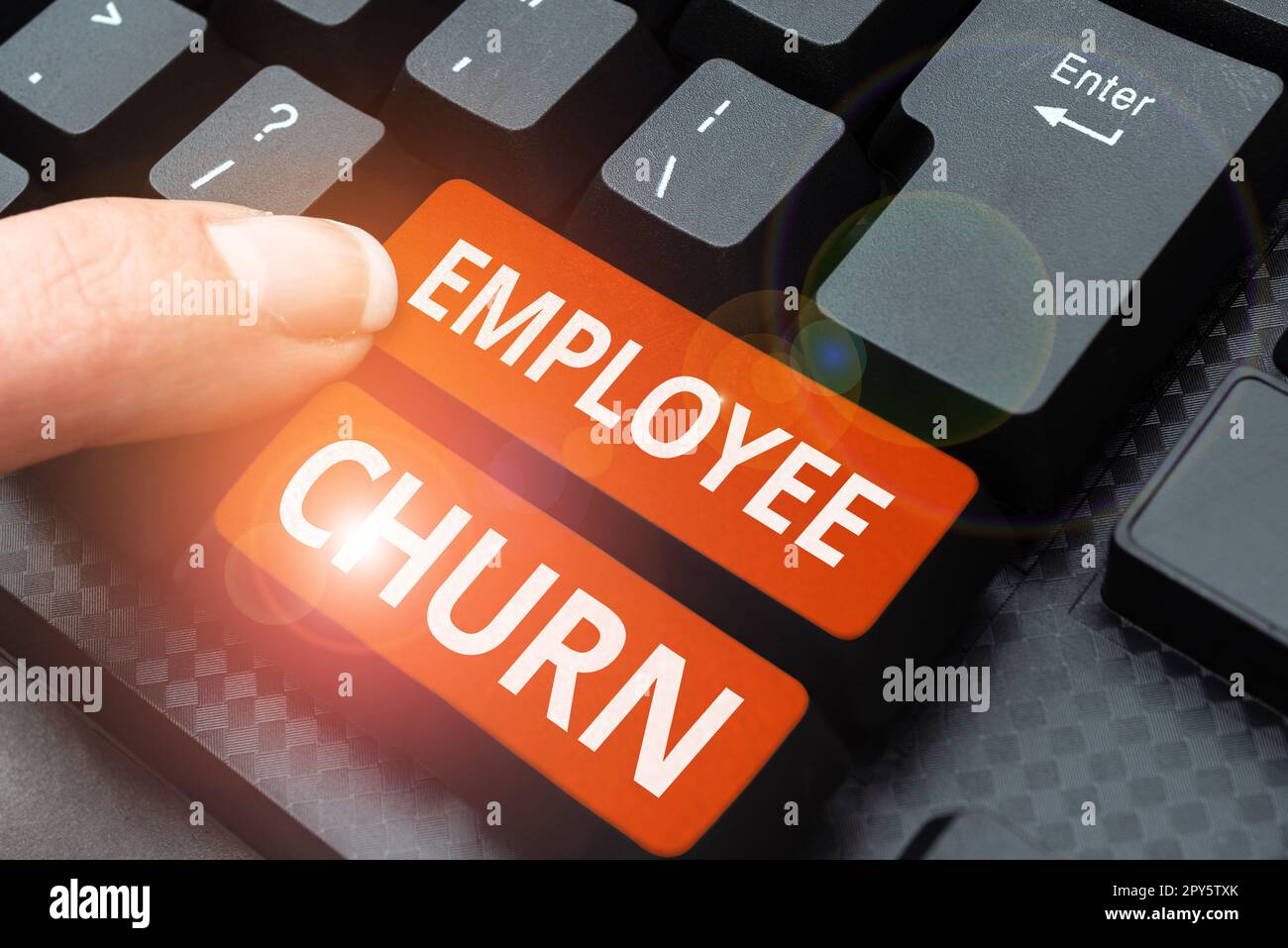 Ispirazione che mostra il segno Employee Churn. Il tasso concettuale di modifica delle foto dei lavori esistenti viene perso e aggiunto di nuovo Foto Stock