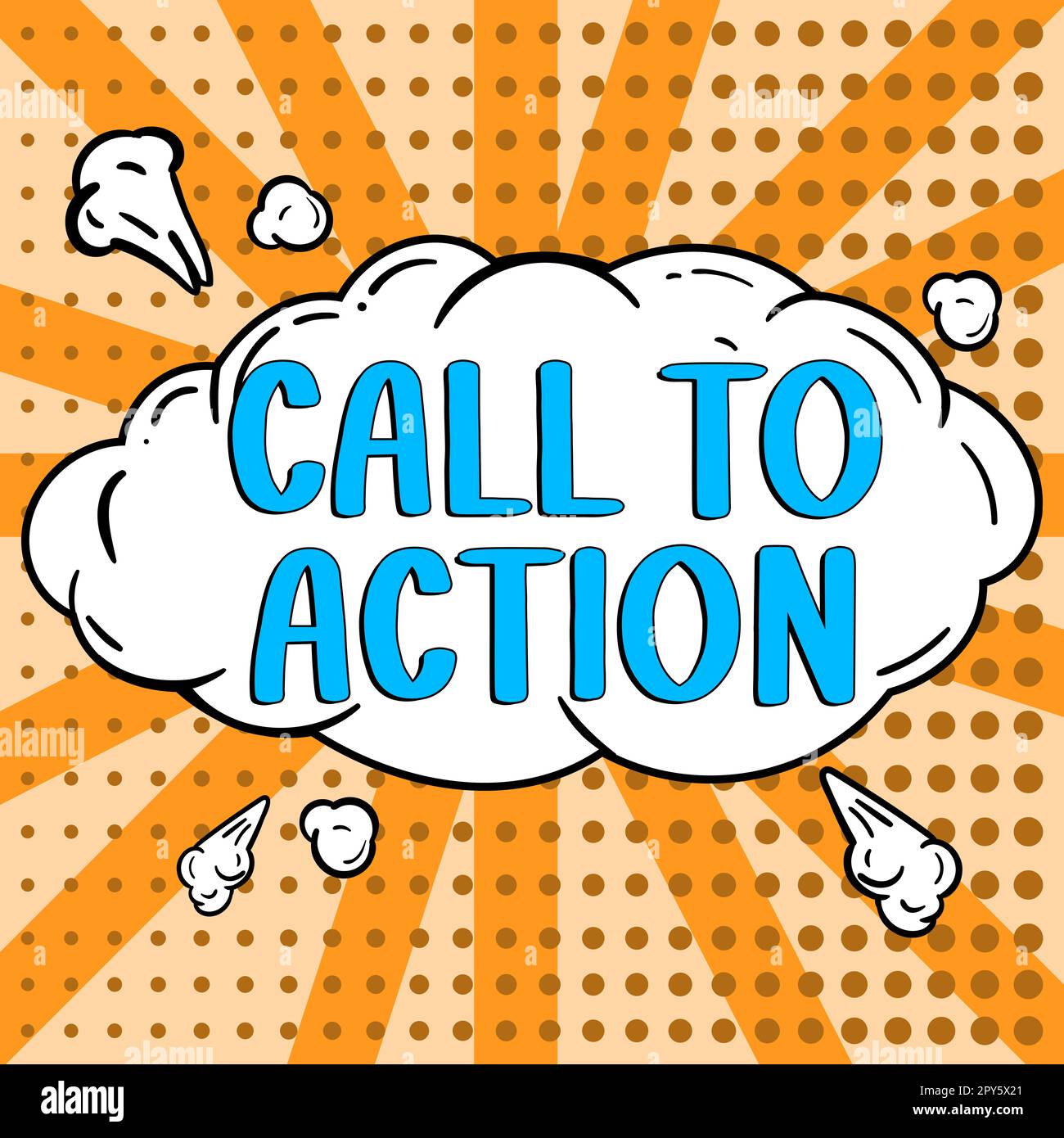 Calligrafia testo Call to Action. Concetto che significa incoraggiare il passaggio alla decisione per portare avanti una strategia di successo Foto Stock