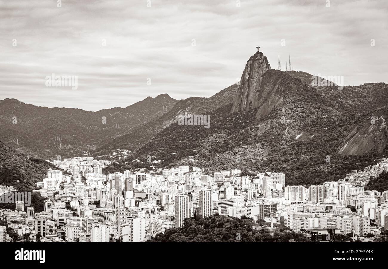 Cristo Redentor sul monte Corcovado Rio de Janeiro Brasile. Foto Stock