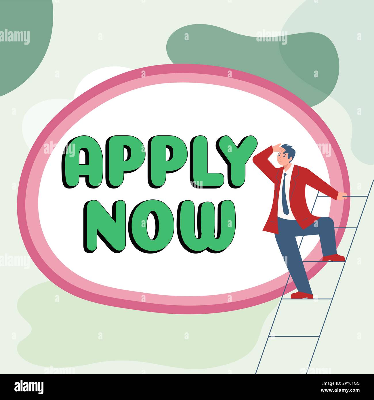 Visualizzazione concettuale applicabile ora. Parola per esortare tutti a inviare una lettera di candidatura per aderire all'iscrizione Foto Stock