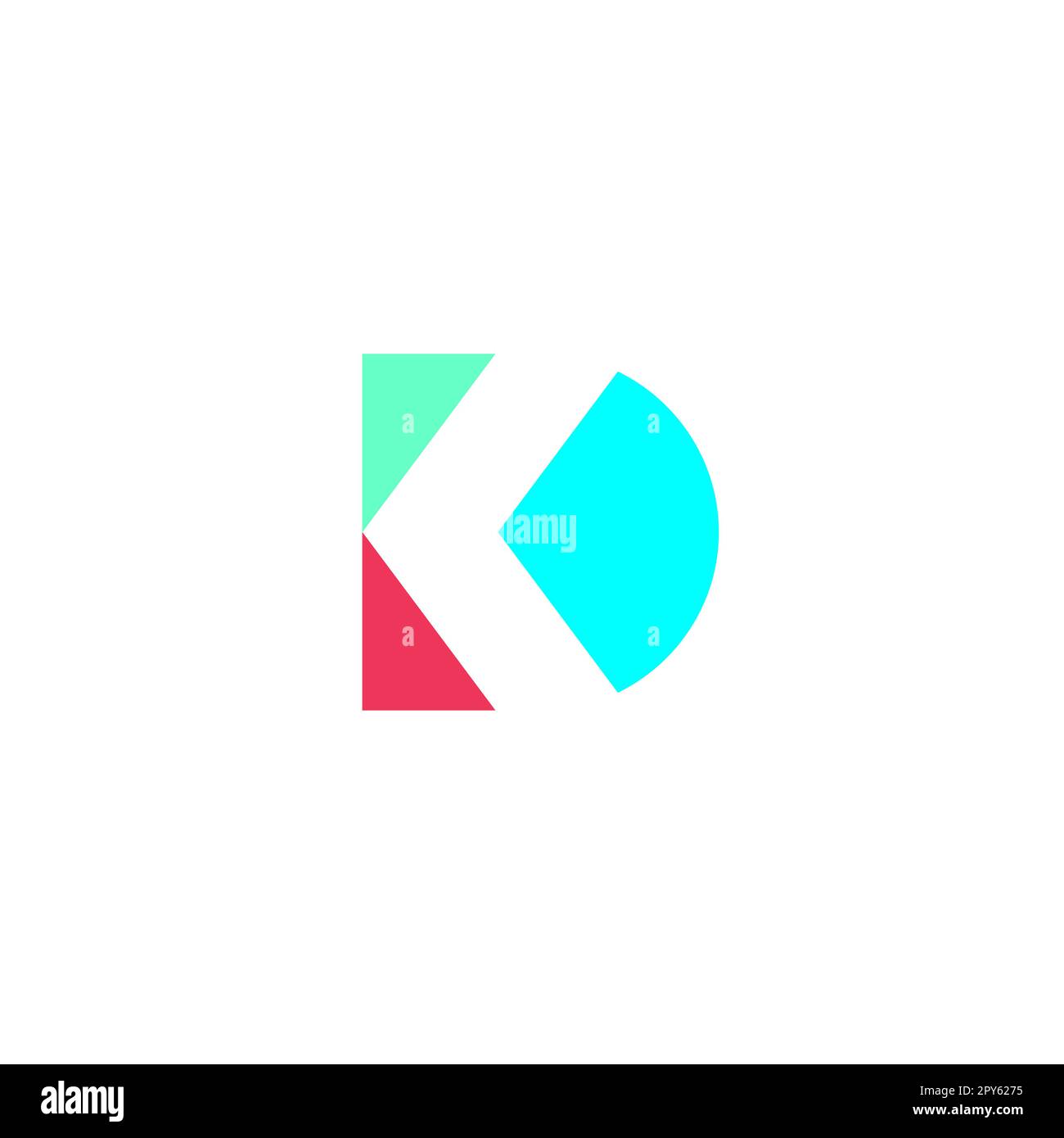 Design KD con logo. Illustrazione vettoriale KD Letter Illustrazione Vettoriale