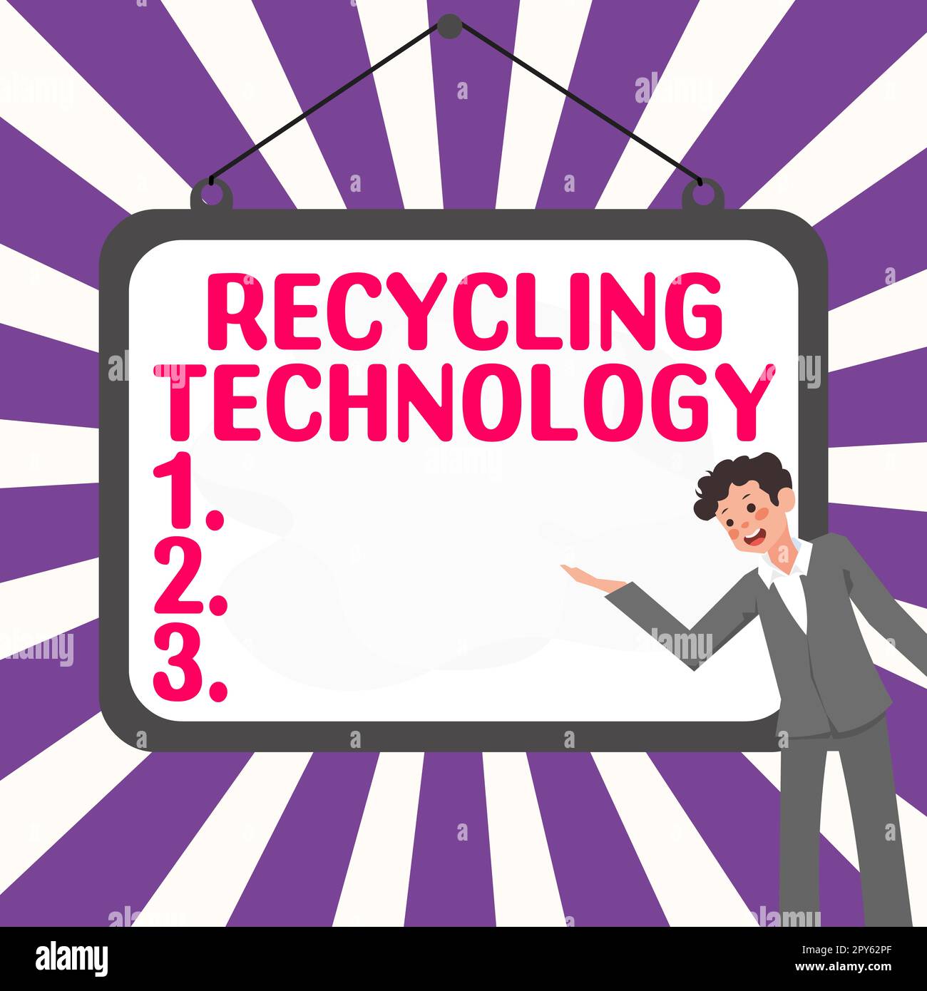 Scrittura testo visualizzato tecnologia di riciclaggio. Business Concept i metodi per ridurre i materiali di scarto solidi Foto Stock