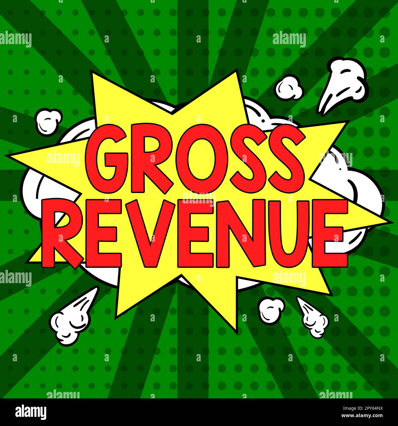 Testo che mostra il fatturato lordo dell'ispirazione. Parola per il valore totale di tutto ciò che viene prodotto nel paese Foto Stock