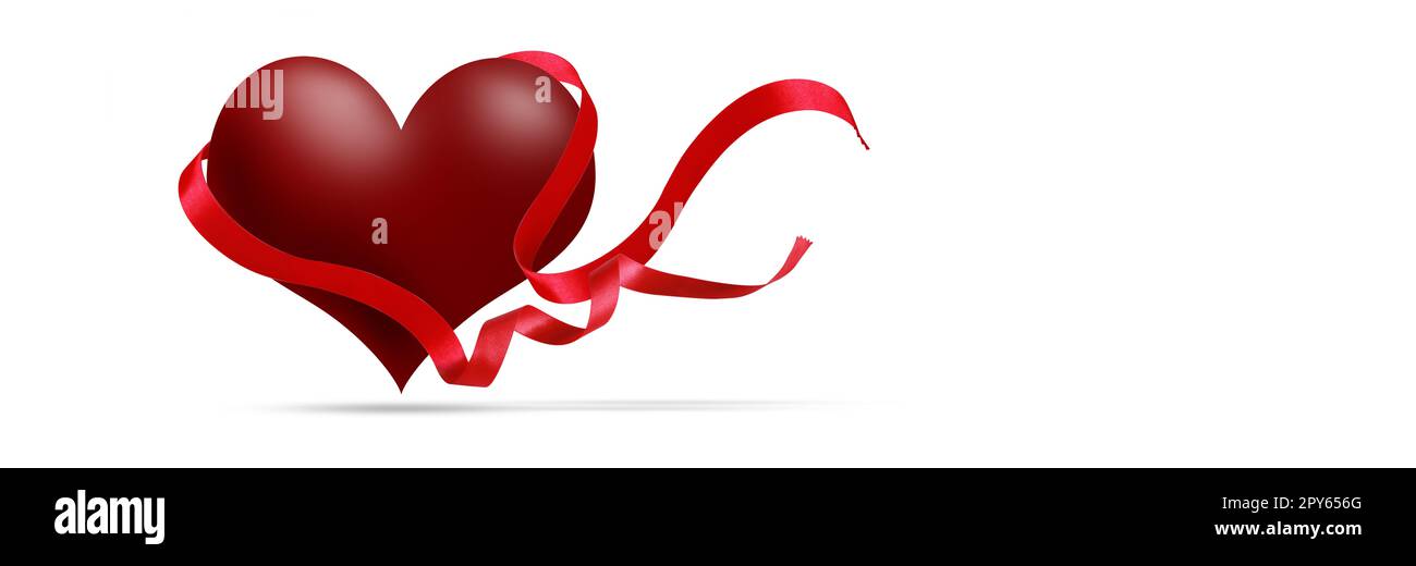 Buon San Valentino. Simbolo d'amore a forma di cuore. Foto Stock