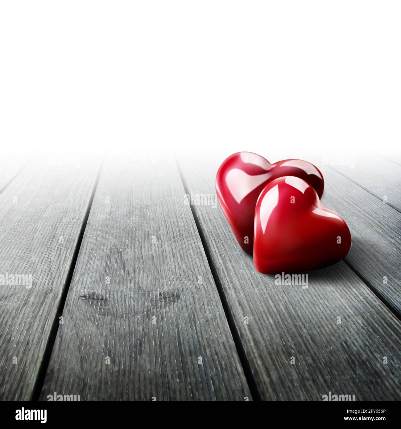 Buon San Valentino. Simbolo d'amore a forma di cuore. Foto Stock