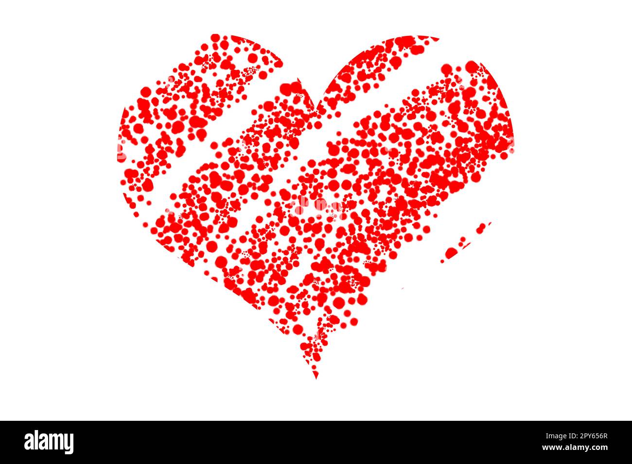 Buon San Valentino. Simbolo d'amore a forma di cuore. Foto Stock