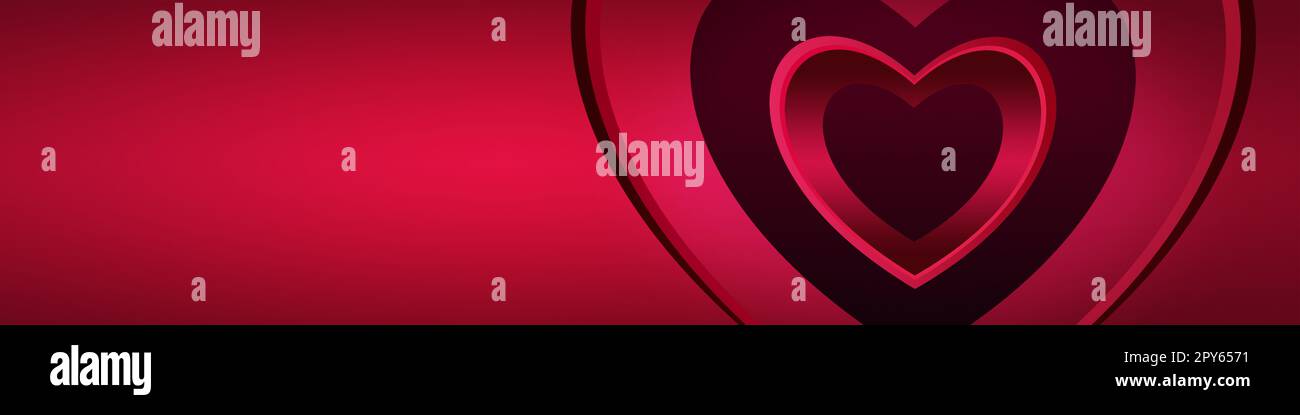 Buon San Valentino. Simbolo d'amore a forma di cuore. Foto Stock