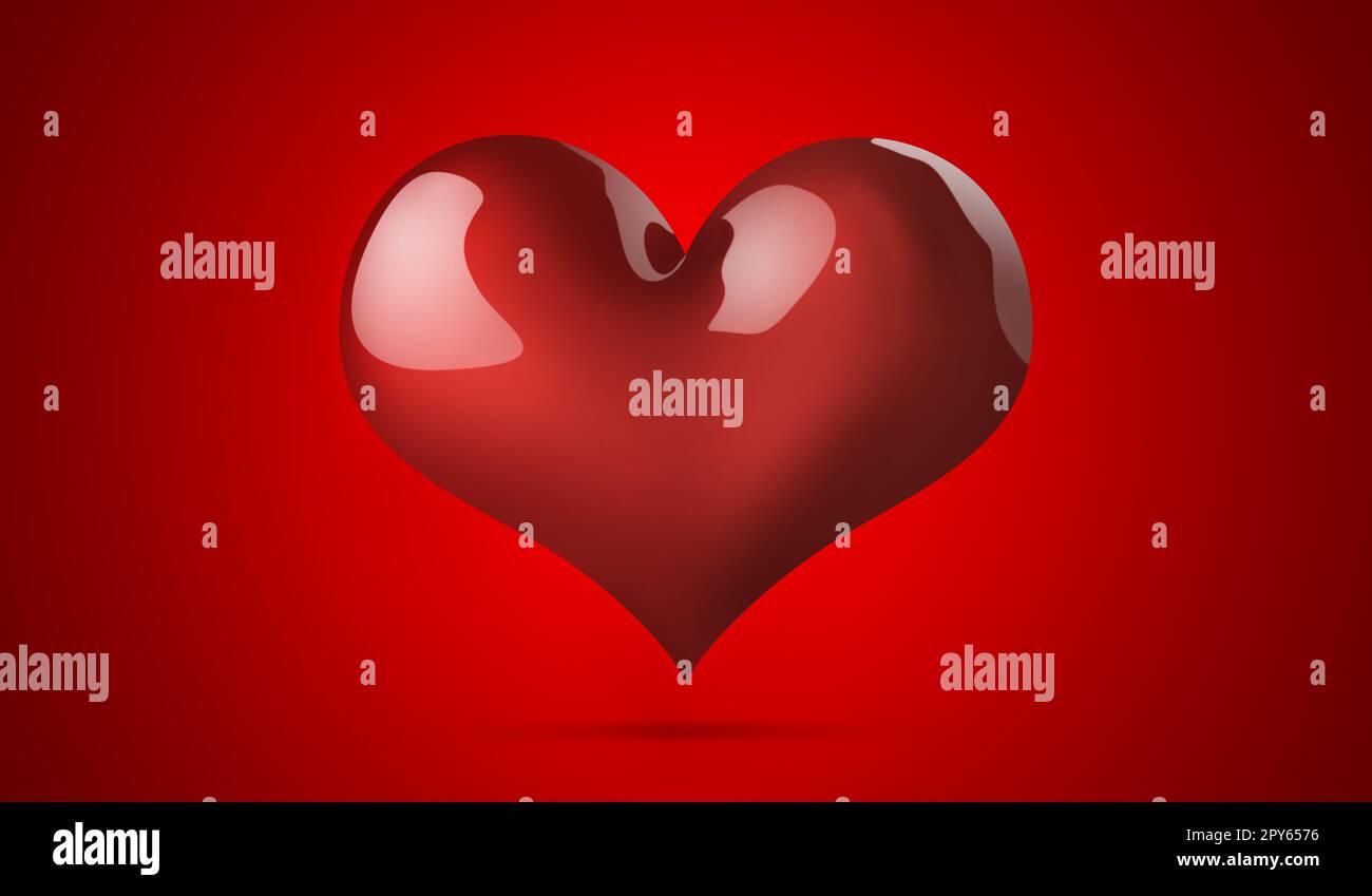 Buon San Valentino. Simbolo d'amore a forma di cuore. Foto Stock
