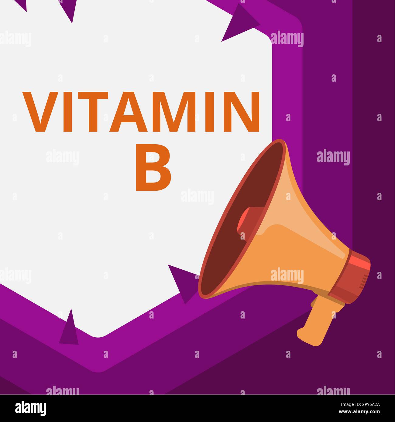 Concetto di Vitamina B. concetto che significa nutriente che aiuta a mantenere il nervo del corpo e le cellule del sangue in buona salute Foto Stock