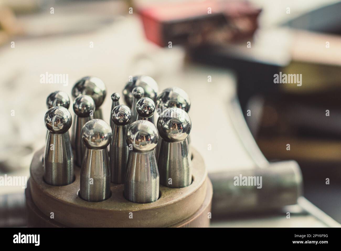 Primo piano gioielli studio attrezzatura concept foto Foto Stock