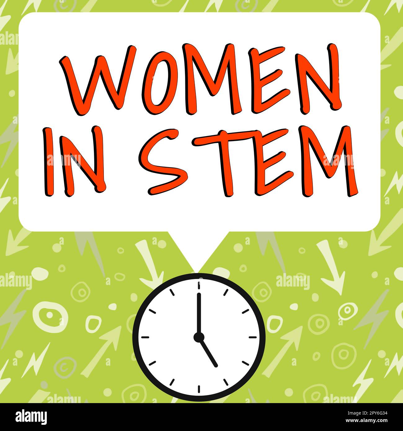 Segno di testo che mostra le donne nello stelo. Business Concept Science Technology Engineering Matematica Scientist Research Foto Stock