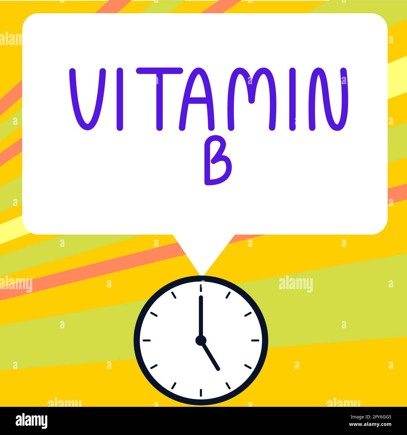 Scrittura a mano testo Vitamina B. Parola per nutriente che aiuta a mantenere il nervo del corpo e le cellule del sangue in buona salute Foto Stock