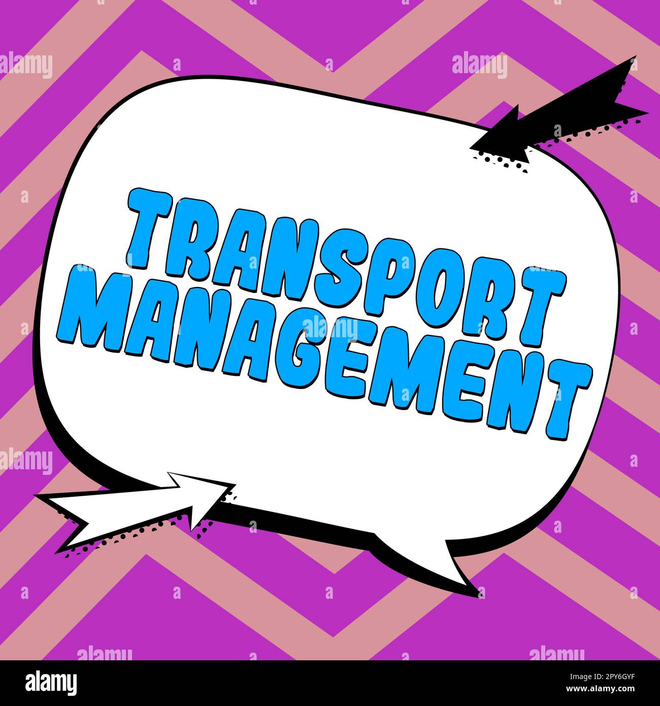 Cartello di testo che mostra la gestione del trasporto. Parola per la gestione degli aspetti della manutenzione e delle operazioni del veicolo Foto Stock