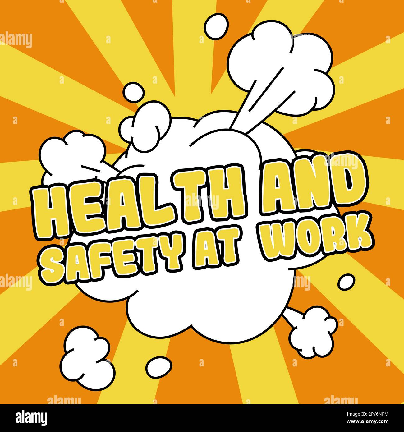 Cartello con la scritta "Salute e sicurezza sul lavoro". Word per procedure sicure prevenire gli incidenti evitare il pericolo Foto Stock