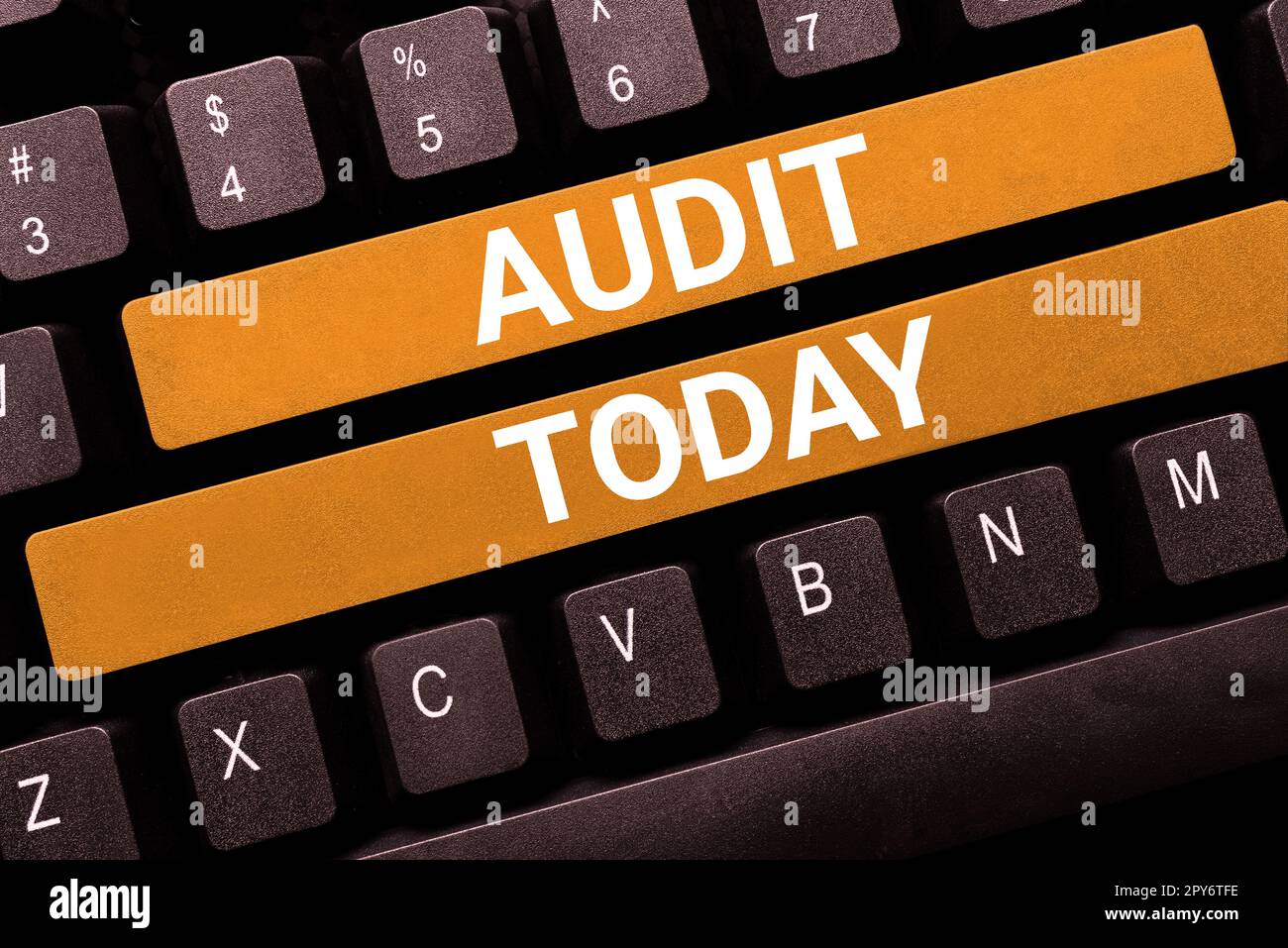 Testo che mostra la verifica dell'ispirazione. Parola per una valutazione dello stato finanziario completo di un'attività aziendale Foto Stock