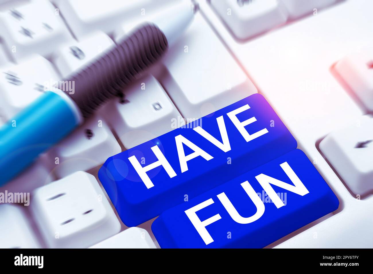 Buon divertimento. di visualizzazione concettuale Concetto che significa desiderio qualcuno buon e tempo piacevole quando fanno qualcosa Foto Stock