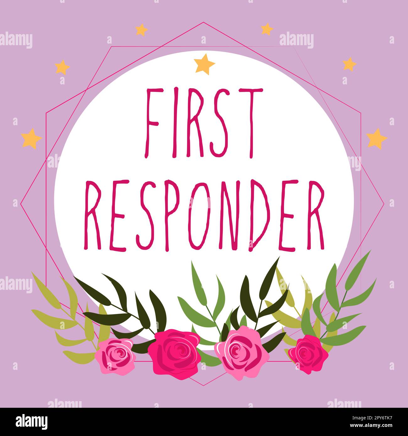 Segnale che visualizza il primo risponditore. Idea di affari una persona che è responsabile per andare immediatamente all'incidente Foto Stock