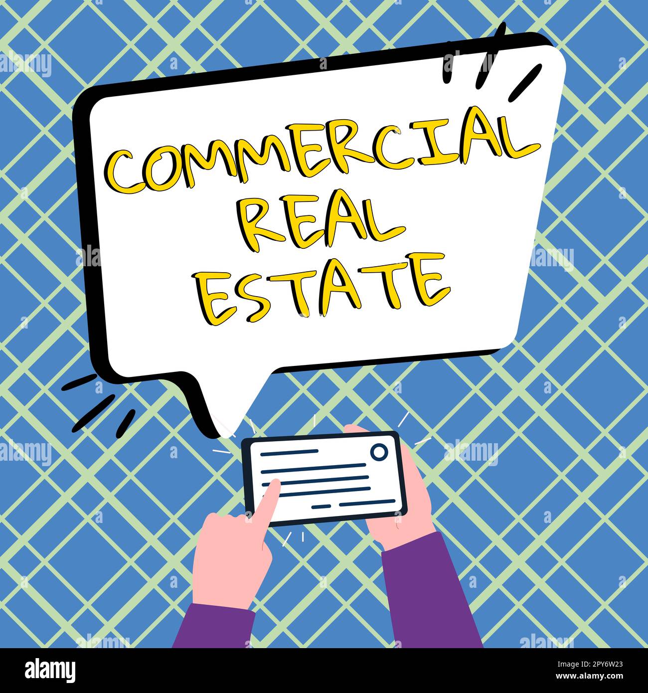 Ispirazione mostrando segno commerciale Real Estate. Concettuale foto reddito costruzione di proprietà o terreno per scopi commerciali Foto Stock