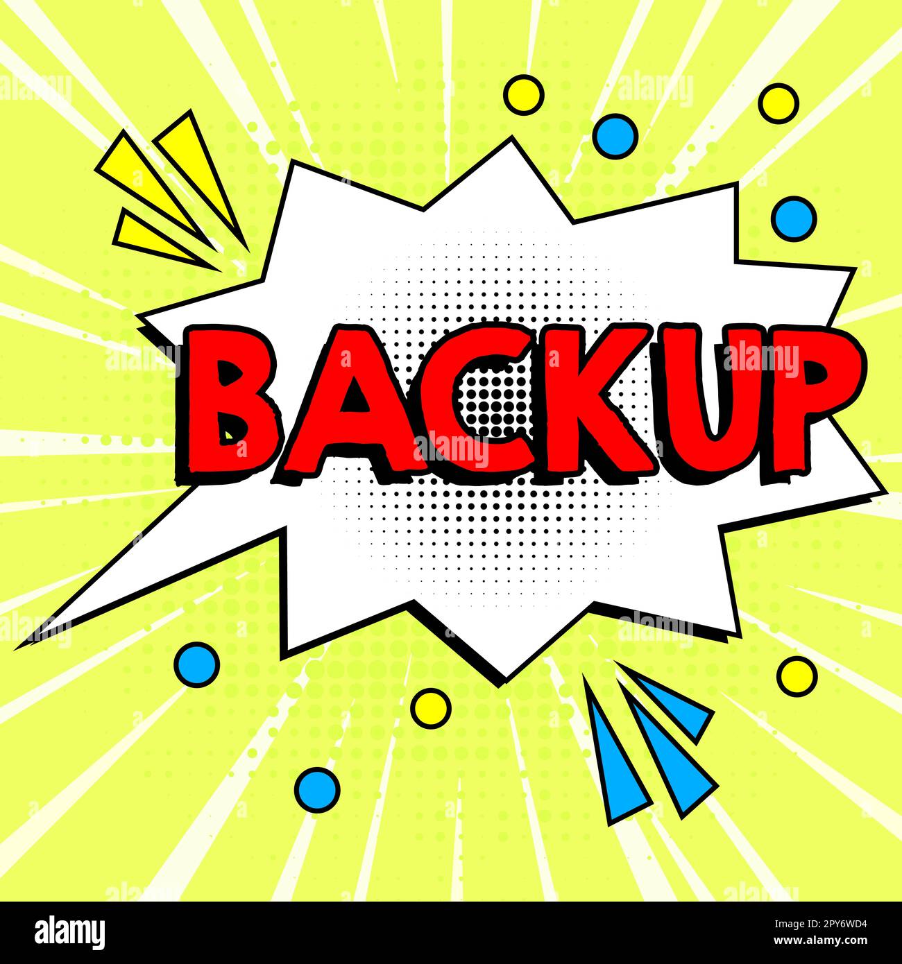 Ispirazione che mostra il segno Backup. Copia del concetto aziendale del file o di altri dati dell'elemento eseguita nel caso in cui l'originale venga smarrito danneggiato Foto Stock