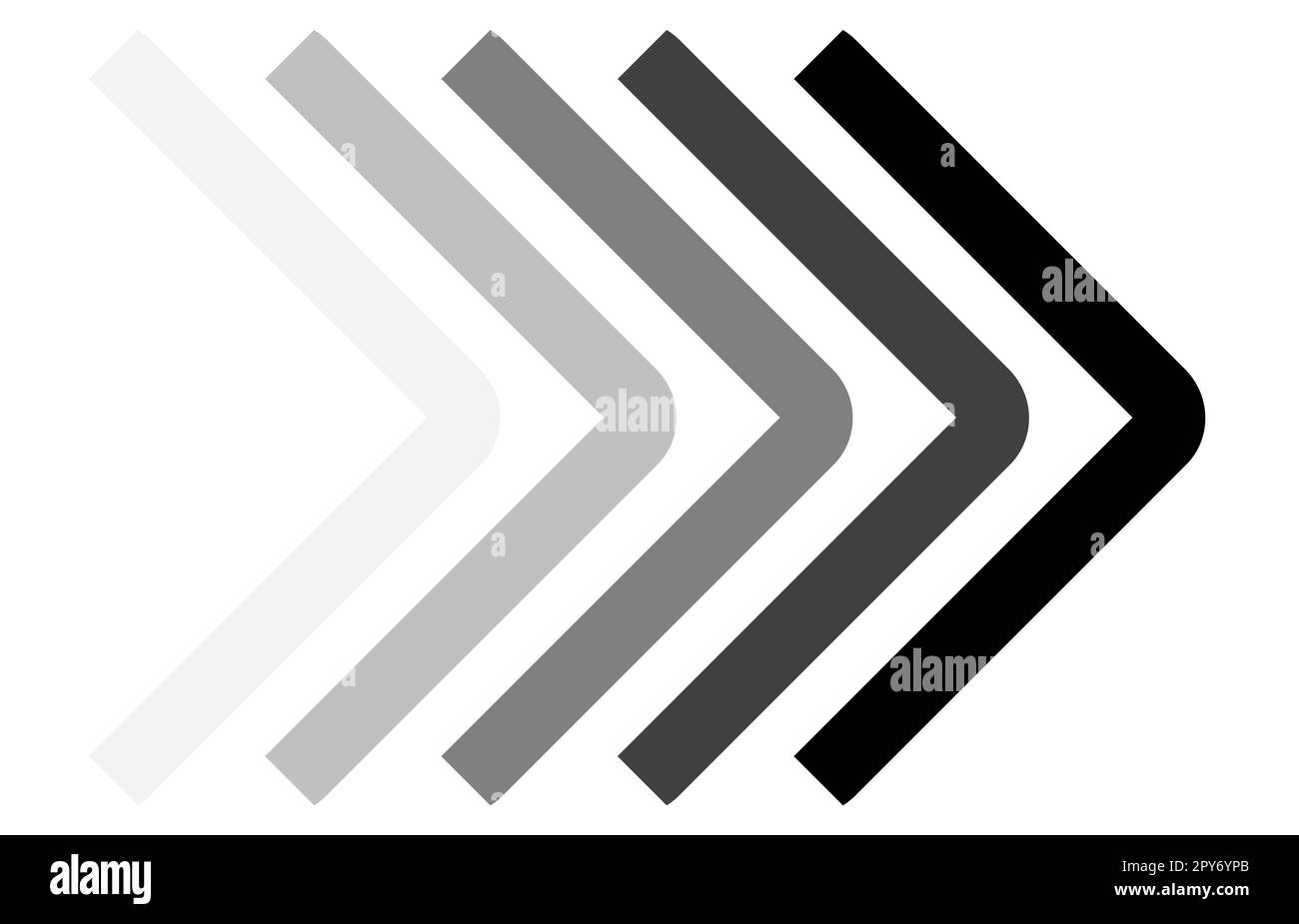 Banner con freccia o cursore con colore grigio di transizione nero Foto Stock Banner con freccia o cursore con colore grigio di transizione nero Foto Stock