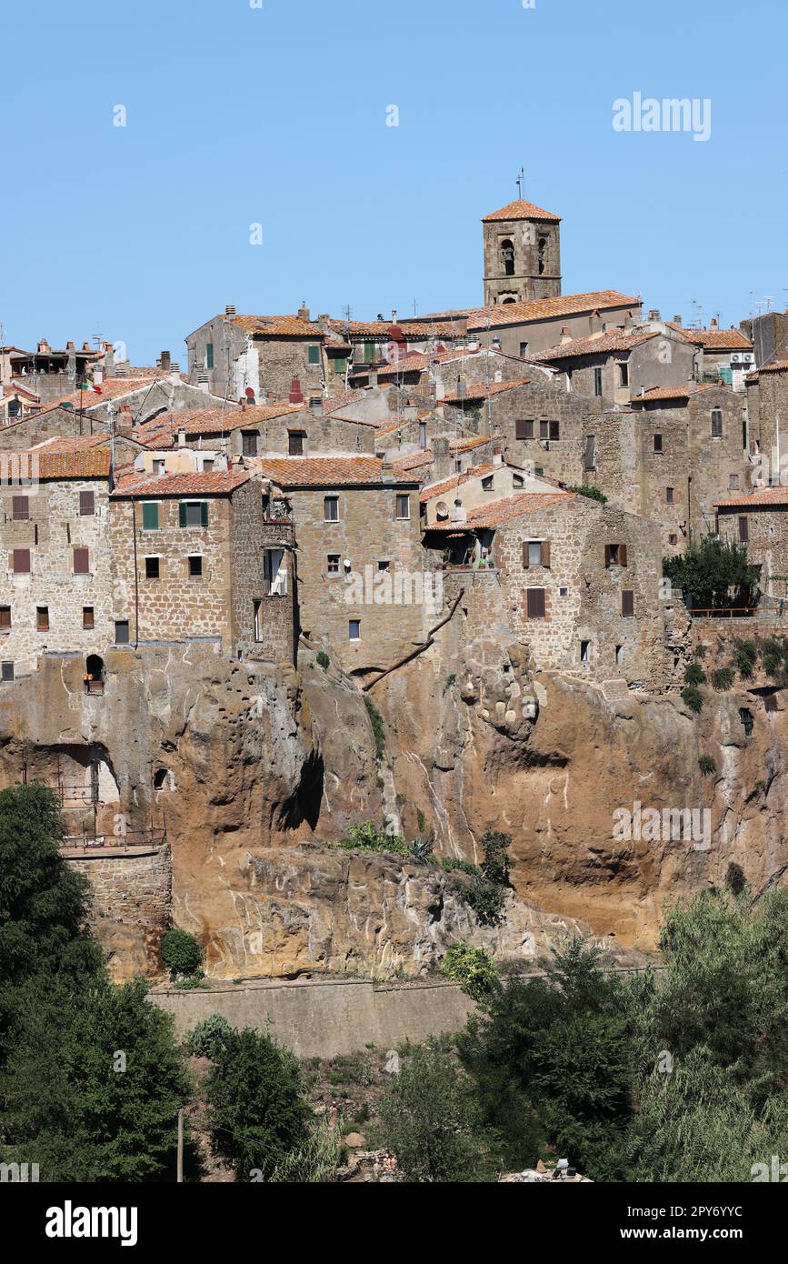 Pitigliano affascinante cittadina medievale in Toscana, Italia. Foto Stock