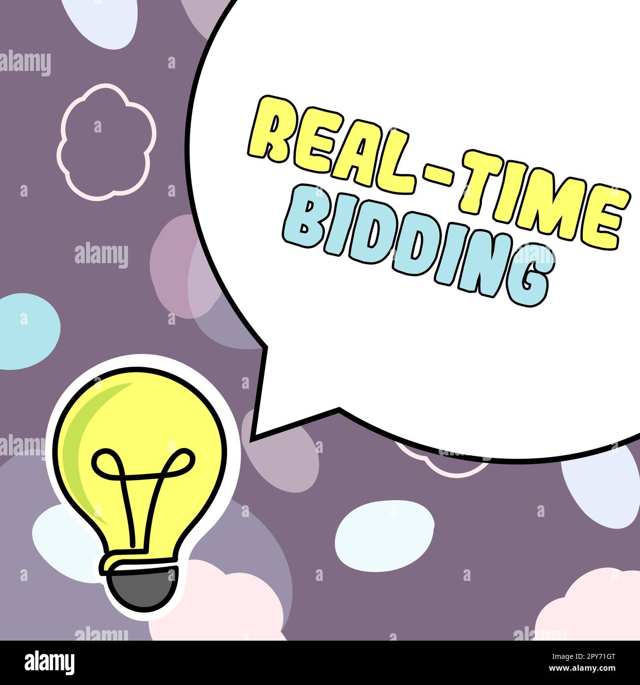 Testo scritto a mano Offerta in tempo reale. Foto concettuale Compra e vendi l'inventario pubblicitario tramite aste istantanee Foto Stock