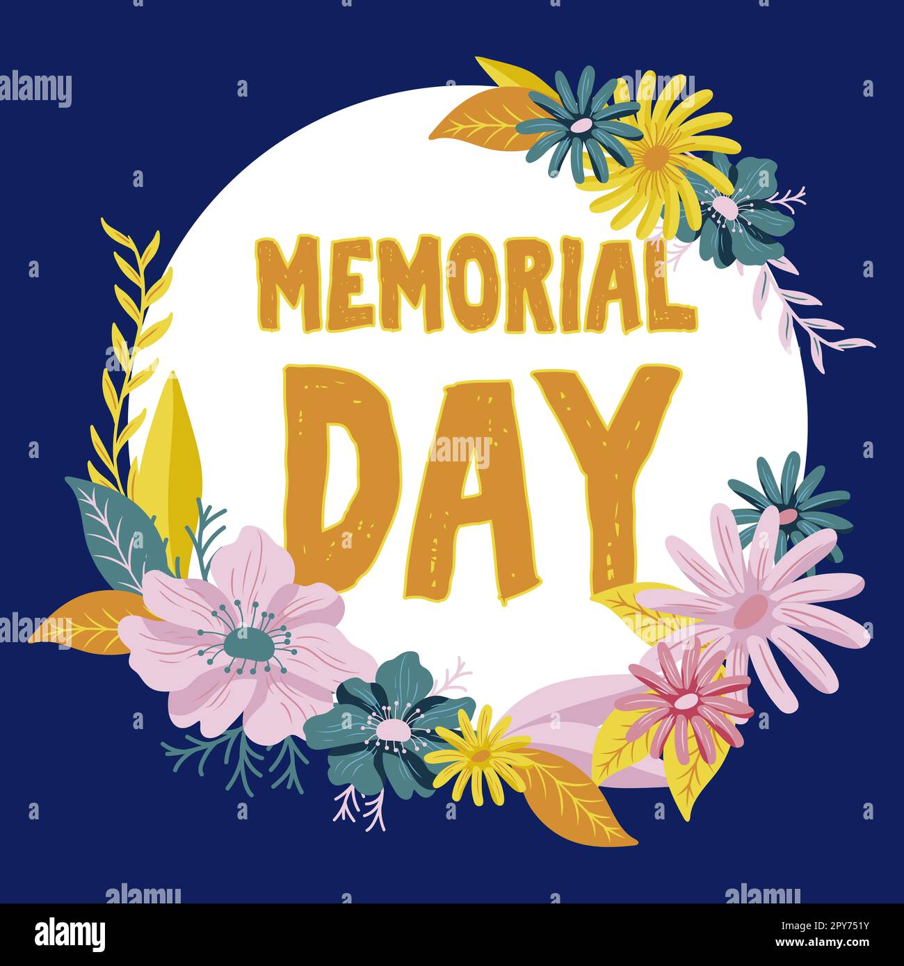 Cartello con indicazione Memorial Day. Panoramica aziendale per onorare e ricordare coloro che sono morti nel servizio militare Foto Stock