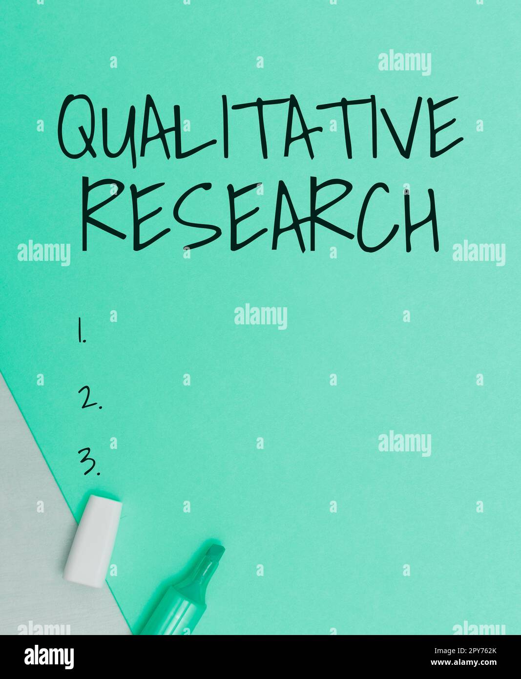 Scrittura a mano testo Ricerca qualitativa. Panoramica aziendale certificato per svolgere un lavoro competente con esperienza Foto Stock