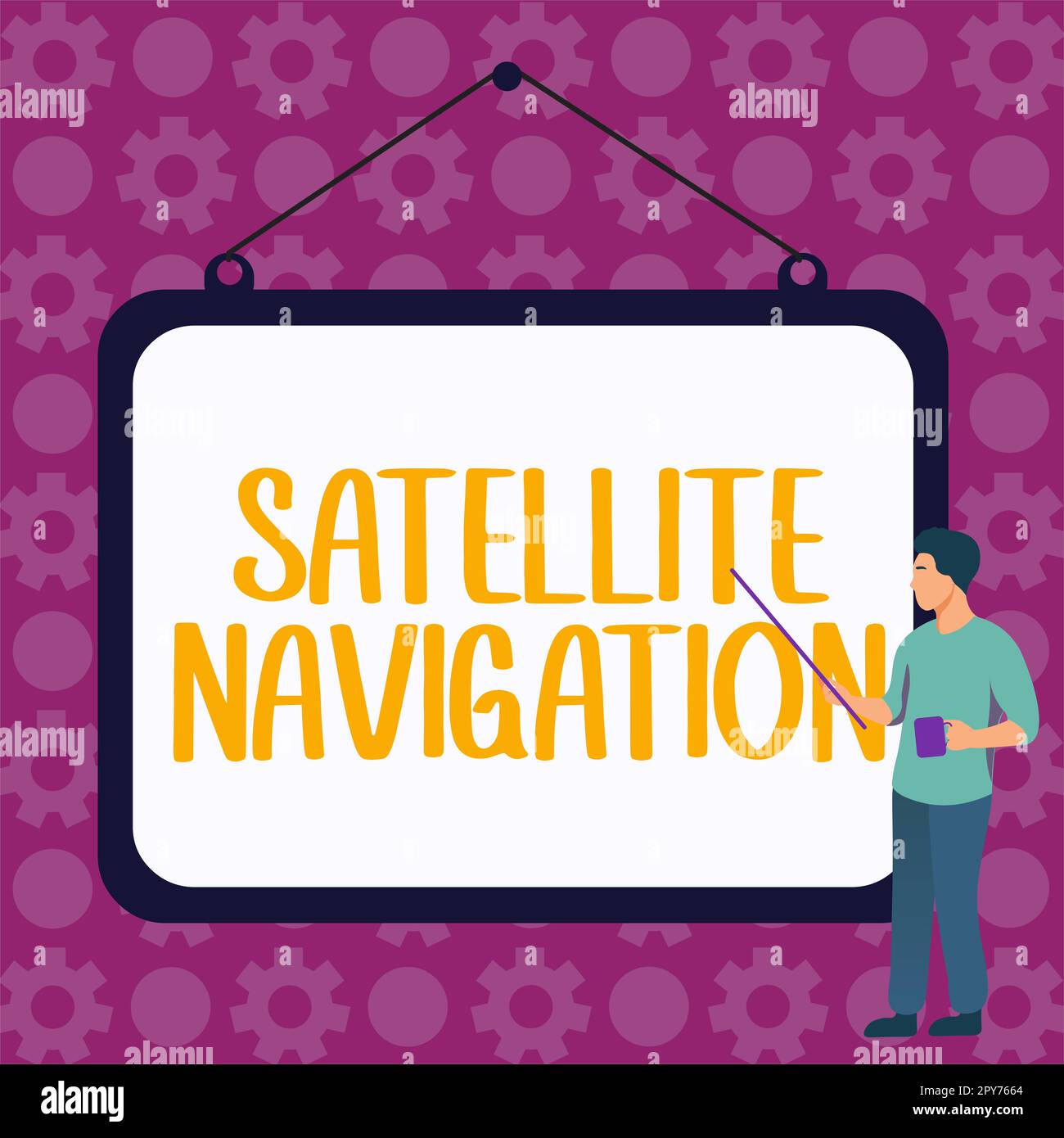 Ispirazione che mostra il segno navigazione satellitare. Sistema di panoramica aziendale che fornisce un posizionamento geospaziale autonomo Foto Stock
