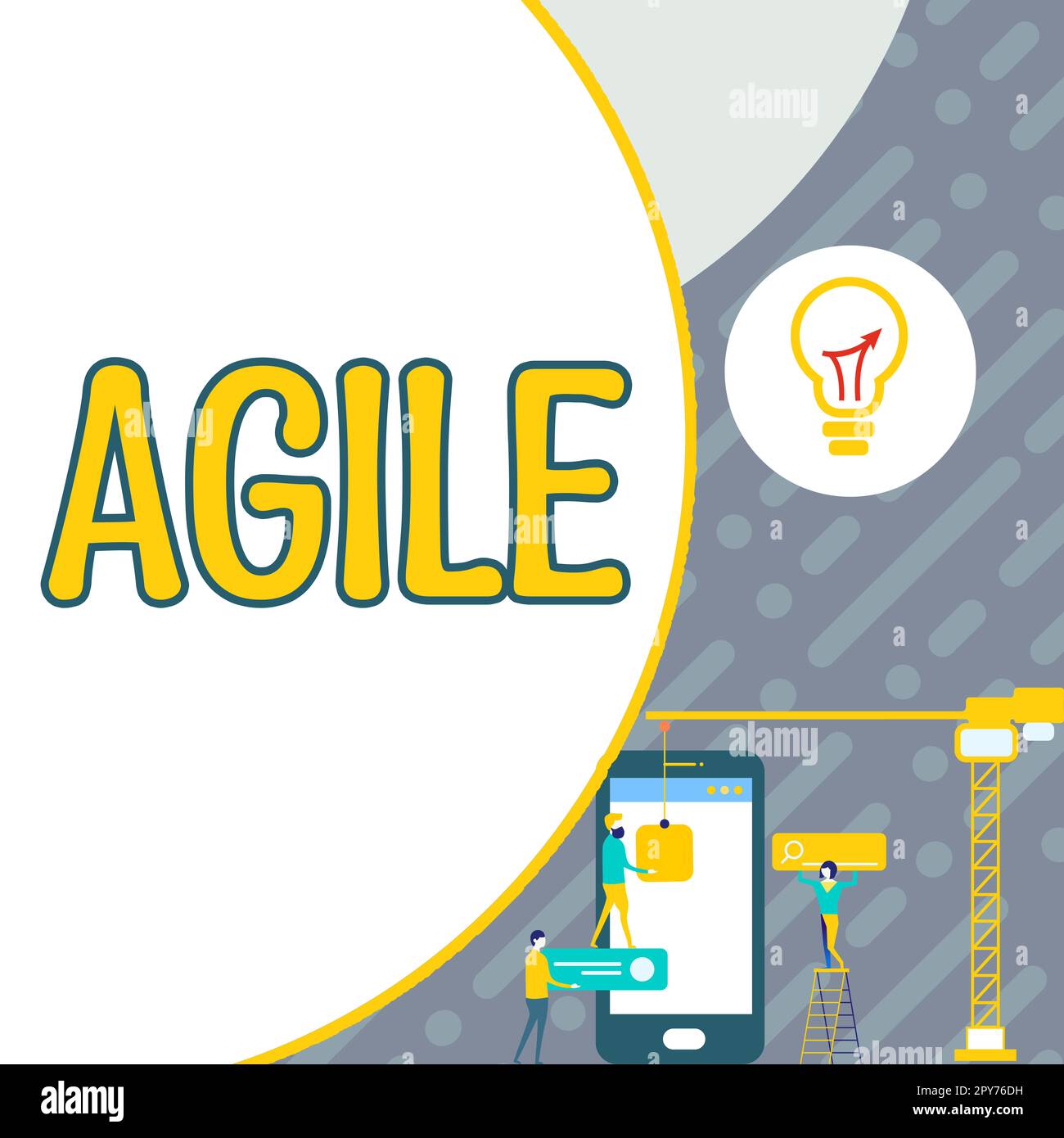 Scrittura visualizzazione testo Agile. Concetto aziendale approccio particolare alla gestione dei progetti utilizzato nel software Foto Stock