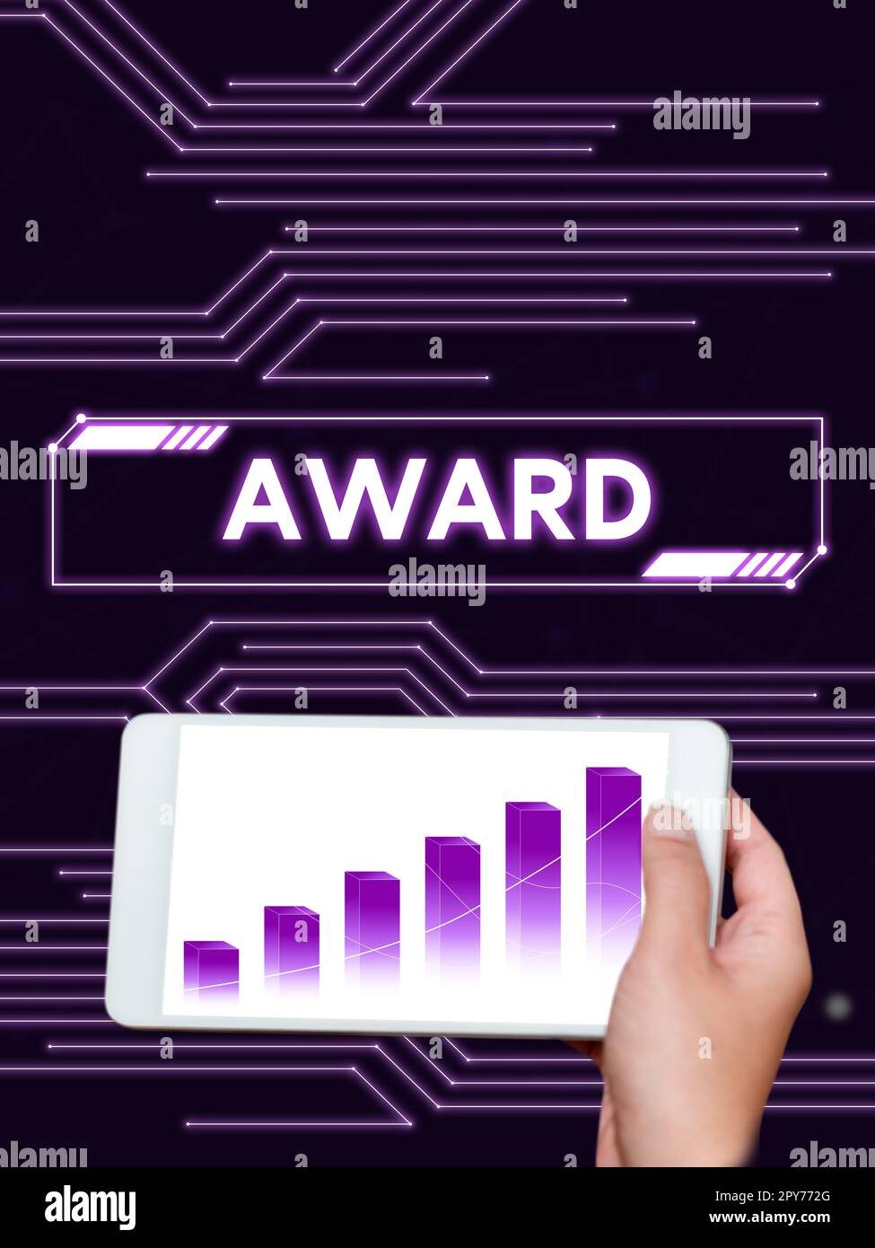 Premio per la scrittura di testi. Panoramica aziendale Premio e altro marchio di riconoscimento assegnato in onore di un risultato Foto Stock