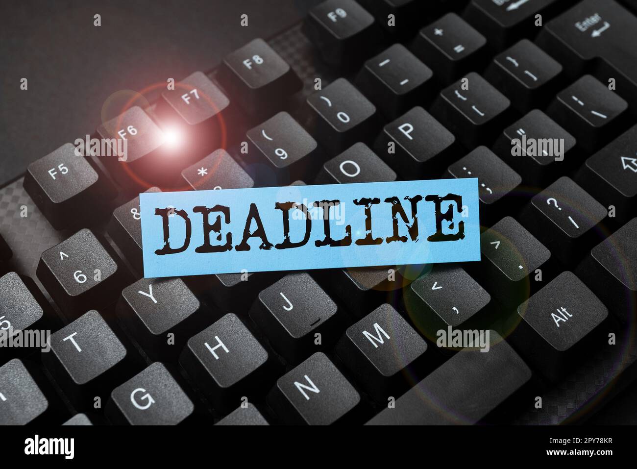 Ispirazione che mostra la scadenza del segno. Parola per periodo di tempo in cui qualcosa deve essere finito o compiuto Foto Stock