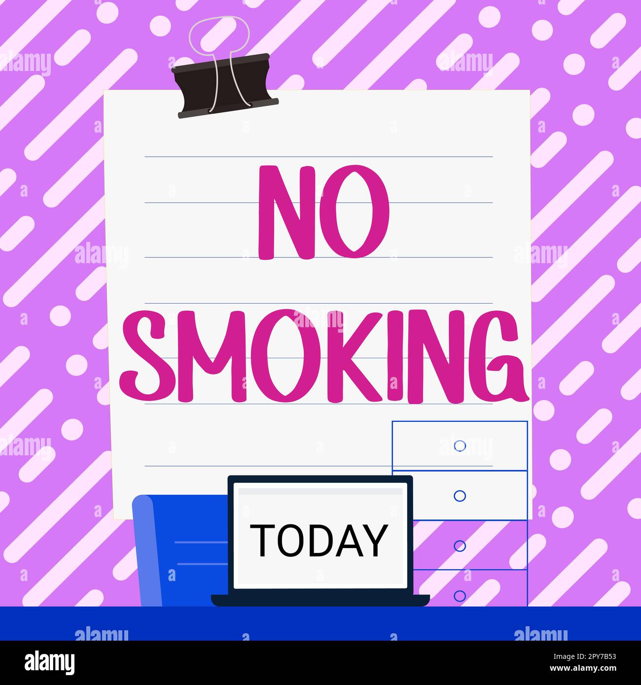 Ispirazione che mostra il segno No Smoking. La parola per usare tabacco è proibita in questo posto Foto Stock