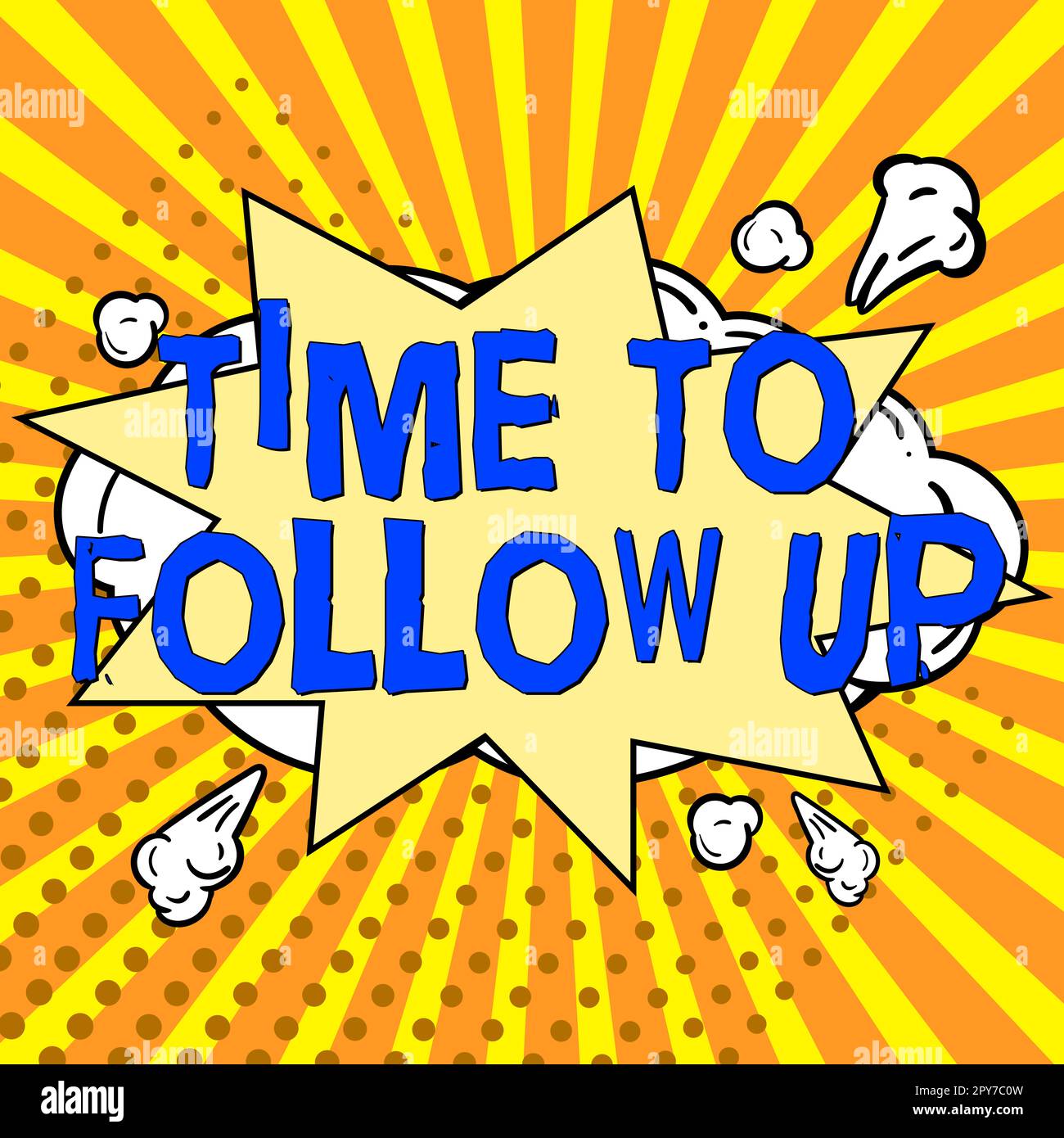 Scrittura a mano segno tempo di follow-up. Business Concept richiesta dell'attività precedente o continuazione delle informazioni Foto Stock