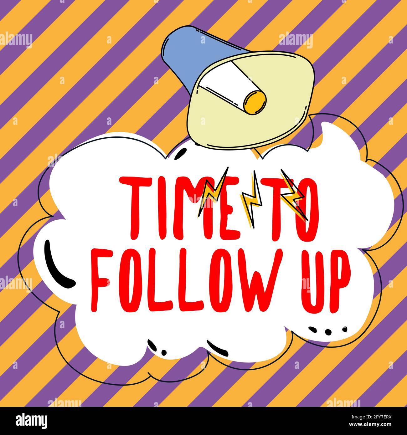 Tempo di visualizzazione concettuale per il follow-up. Foto concettuale richiesta dell'attività precedente o continuazione delle informazioni Foto Stock