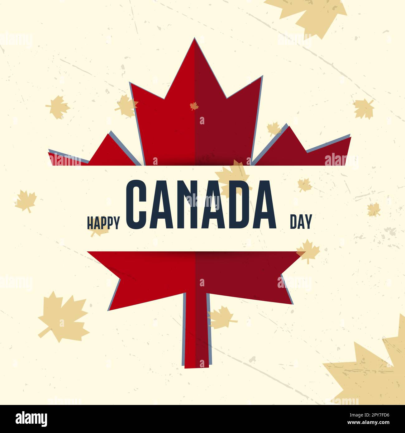 Happy Canada Day 1st del concetto di festa di luglio. Poster, illustrazione vettoriale del disegno del banner. Illustrazione Vettoriale