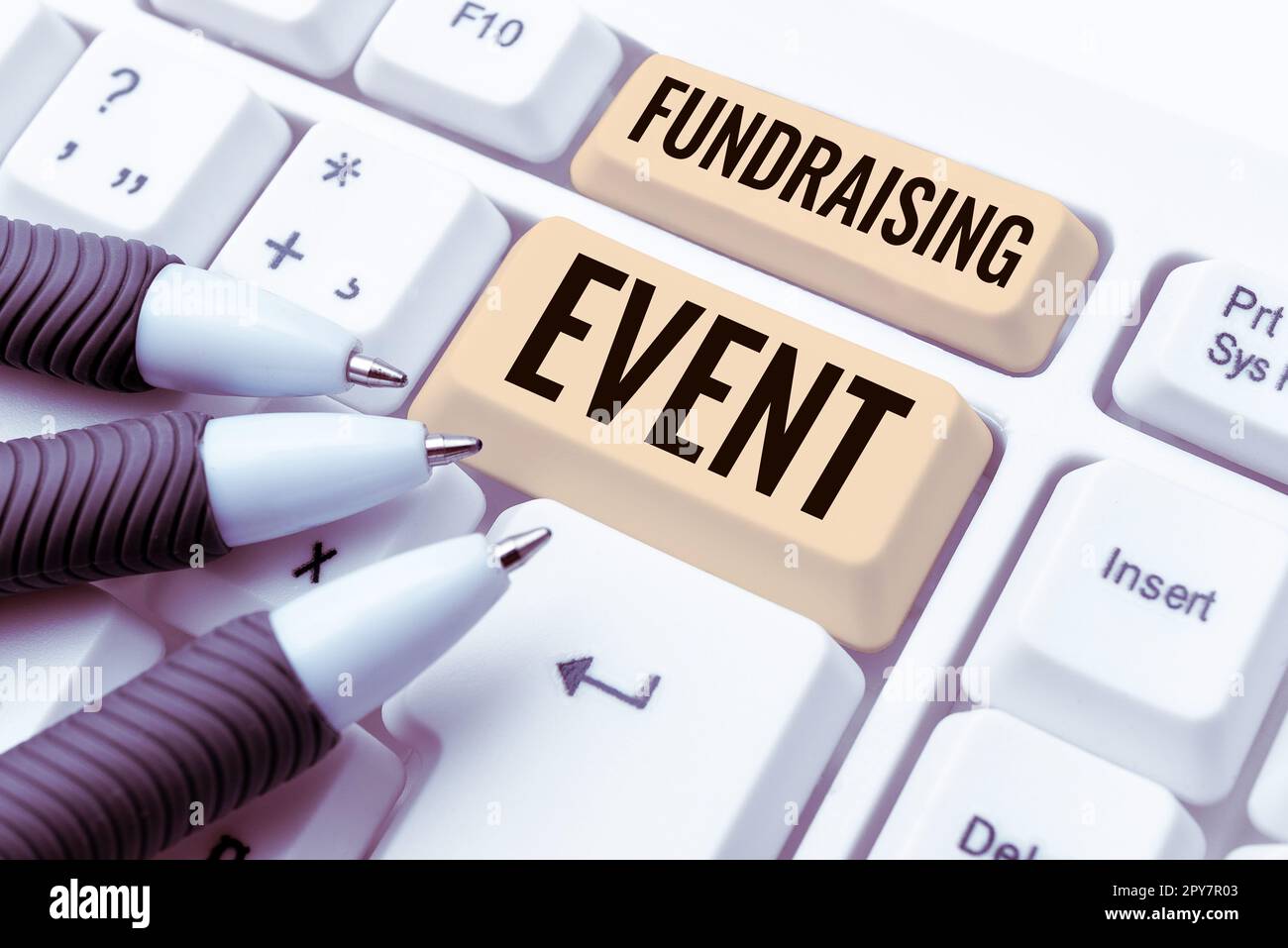 Scrittura a mano segno Fundraising evento. Campagna di approccio aziendale il cui scopo è quello di raccogliere fondi per una causa Foto Stock