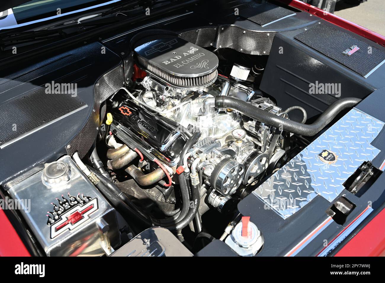 Un motore americano V8. Foto Stock