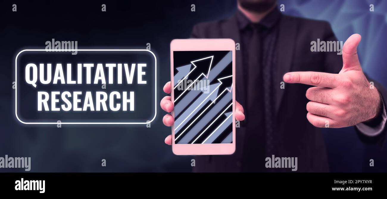 Didascalia concettuale Ricerca qualitativa. Parola scritta su certificato per svolgere un lavoro competente con esperienza Foto Stock