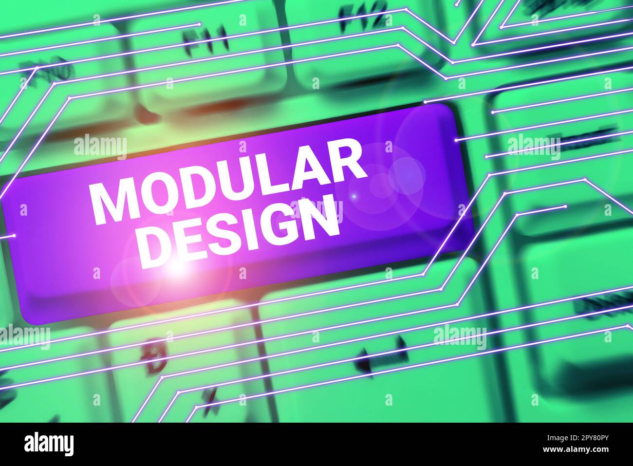 Ispirazione che mostra il segno Modular Design. Progettazione di prodotti Internet Concept per produrre prodotti integrando o combinando parti indipendenti Foto Stock