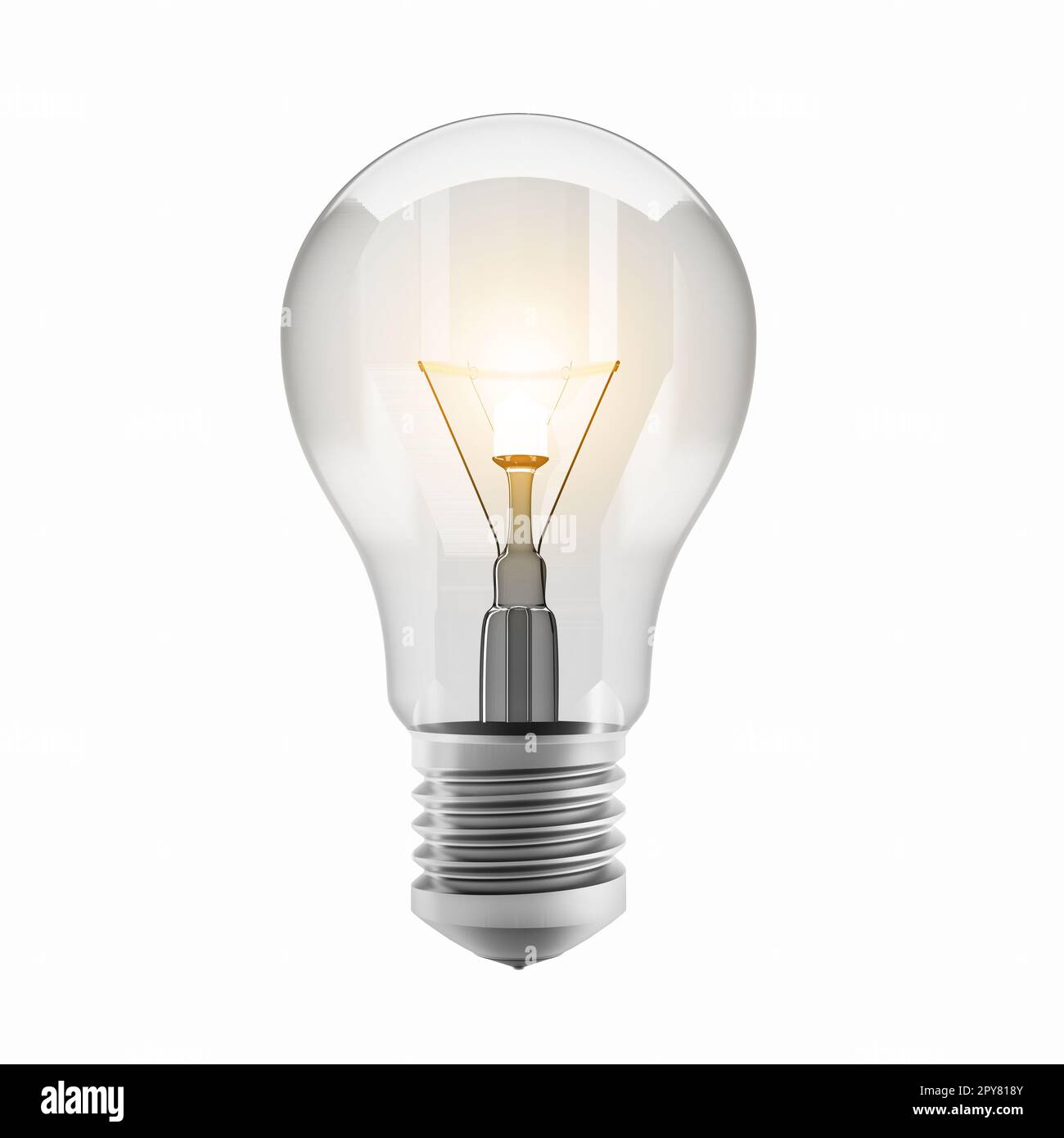 Lampadina concetto di idea, risoluzione e creatività. rendering 3d Foto Stock