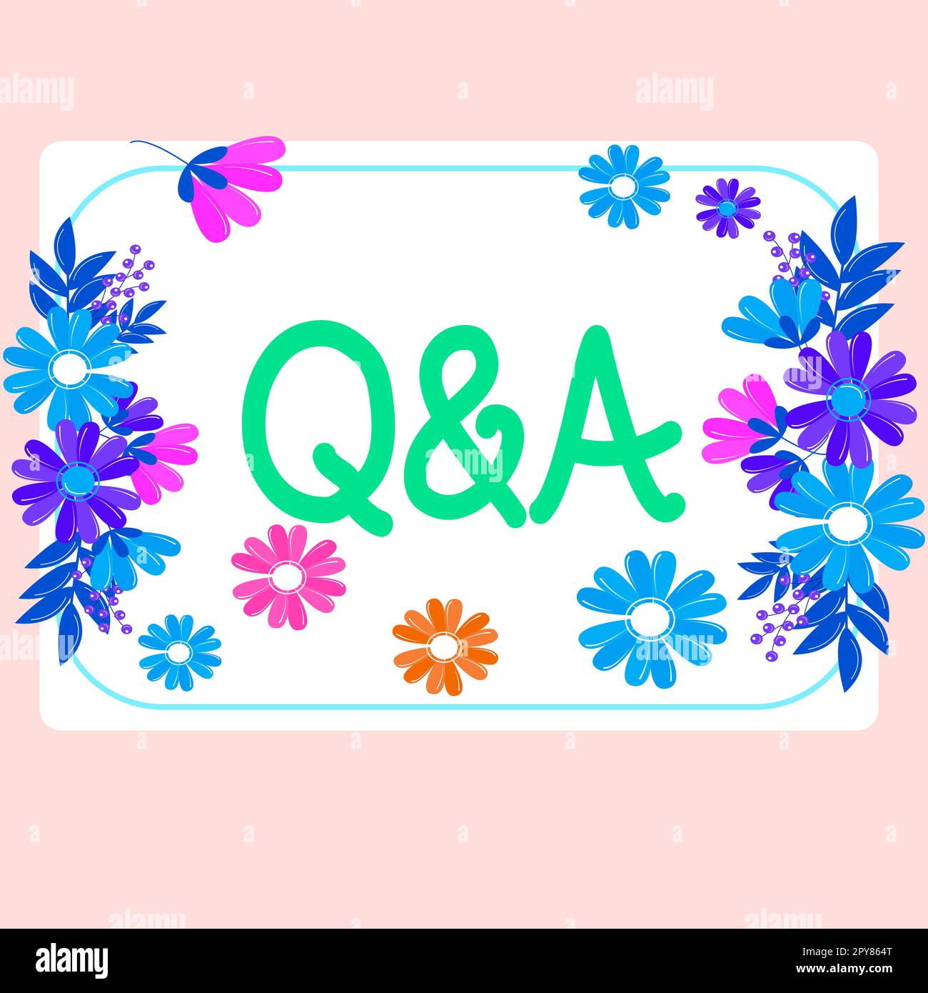 Firma di scrittura a mano Q A. Foto concettuale definita come domande e risposte Foto Stock