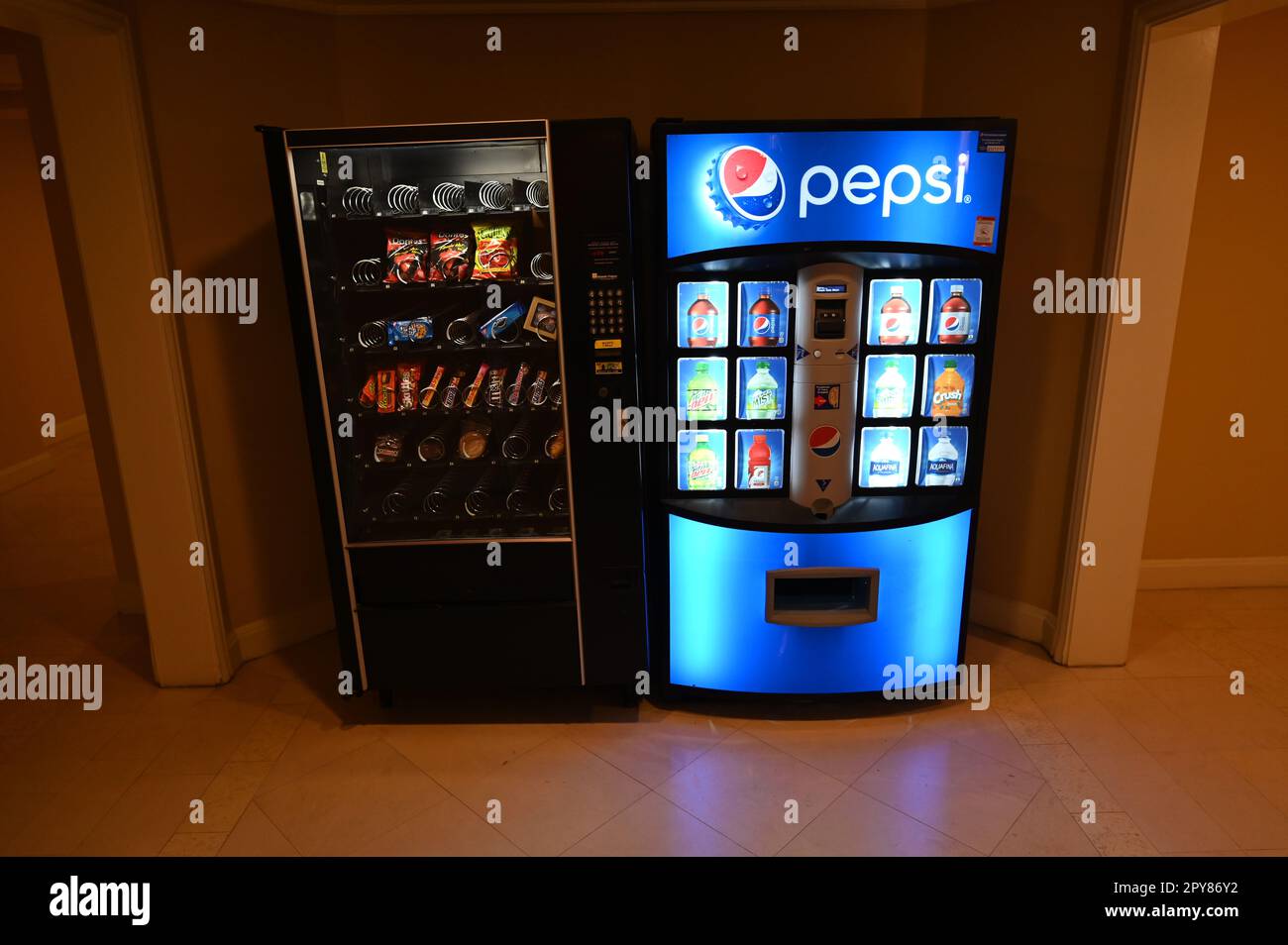 Distributori automatici. Foto Stock