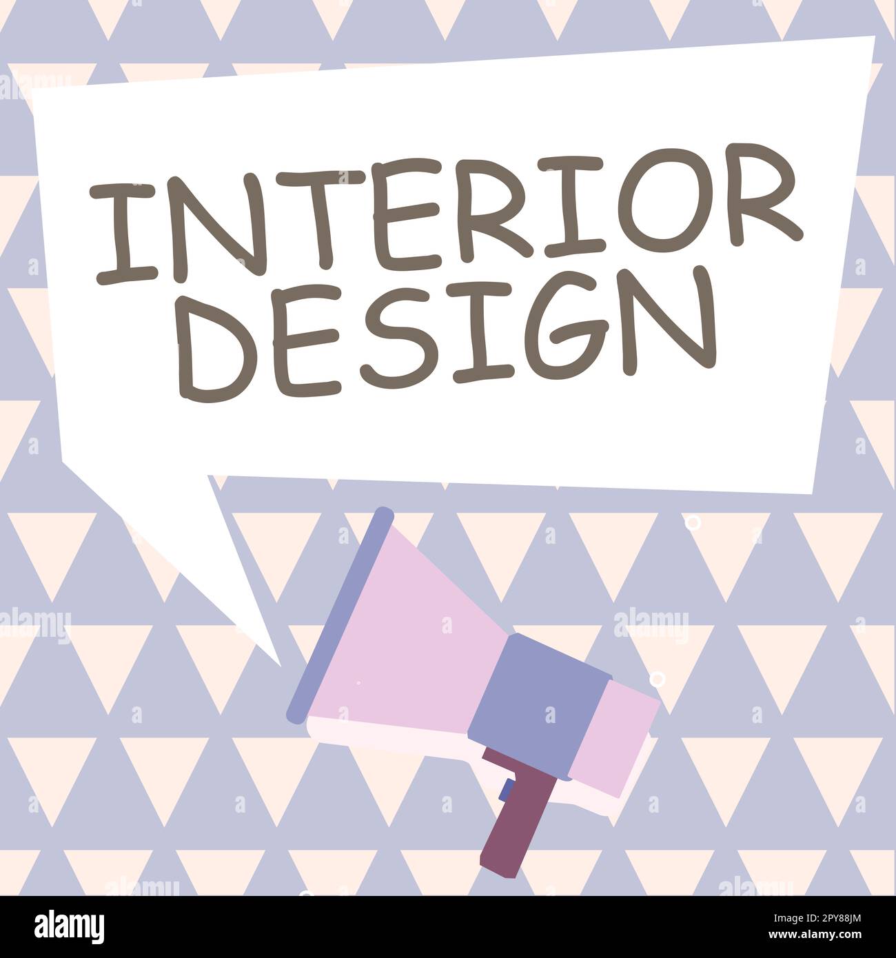 Didascalia concettuale Interior Design. Parola per l'arte di progettare la decorazione interna di un edificio Foto Stock