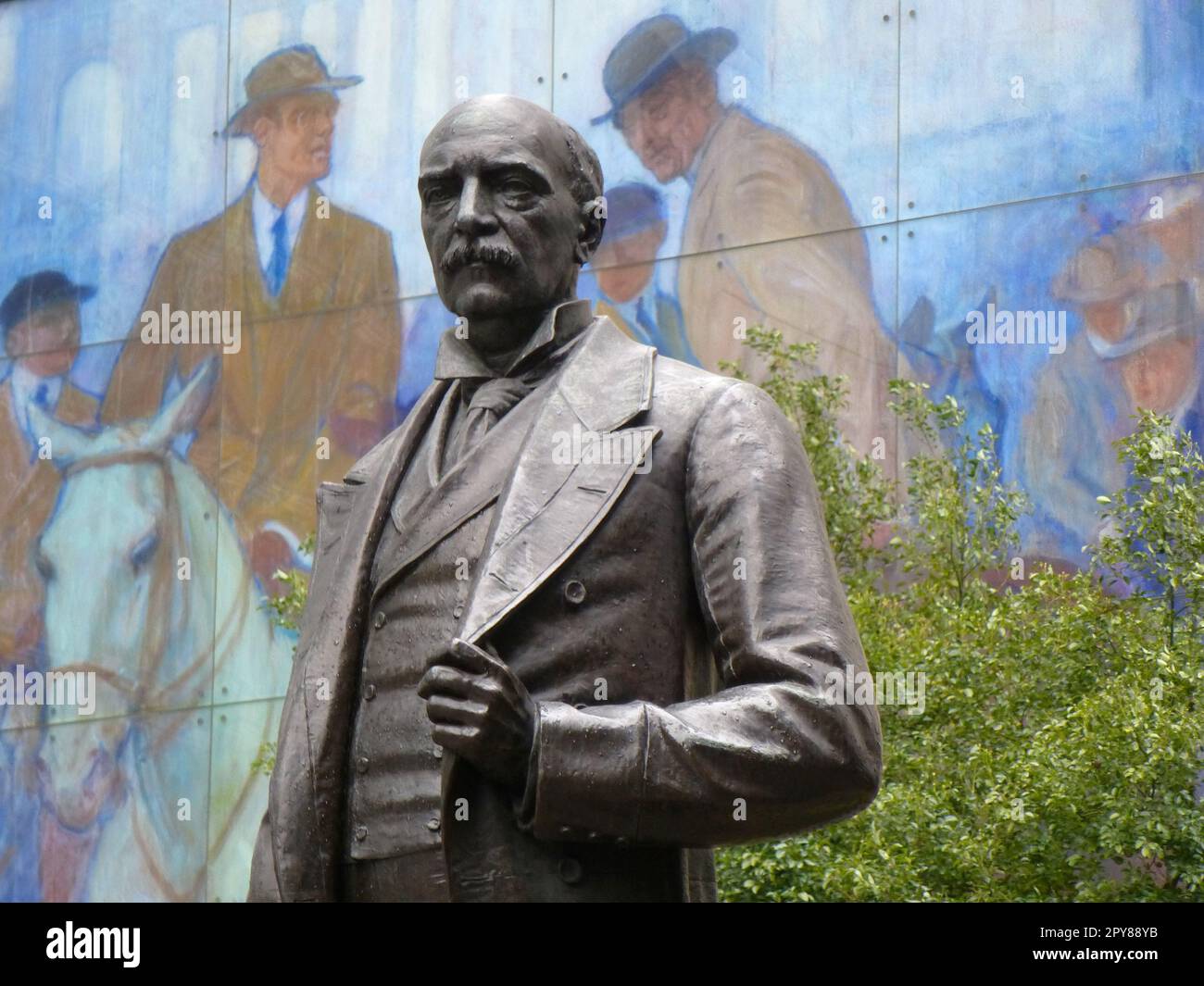 Statua di Sir T. Jackson, Piazza della Statua, Hong Kong Foto Stock