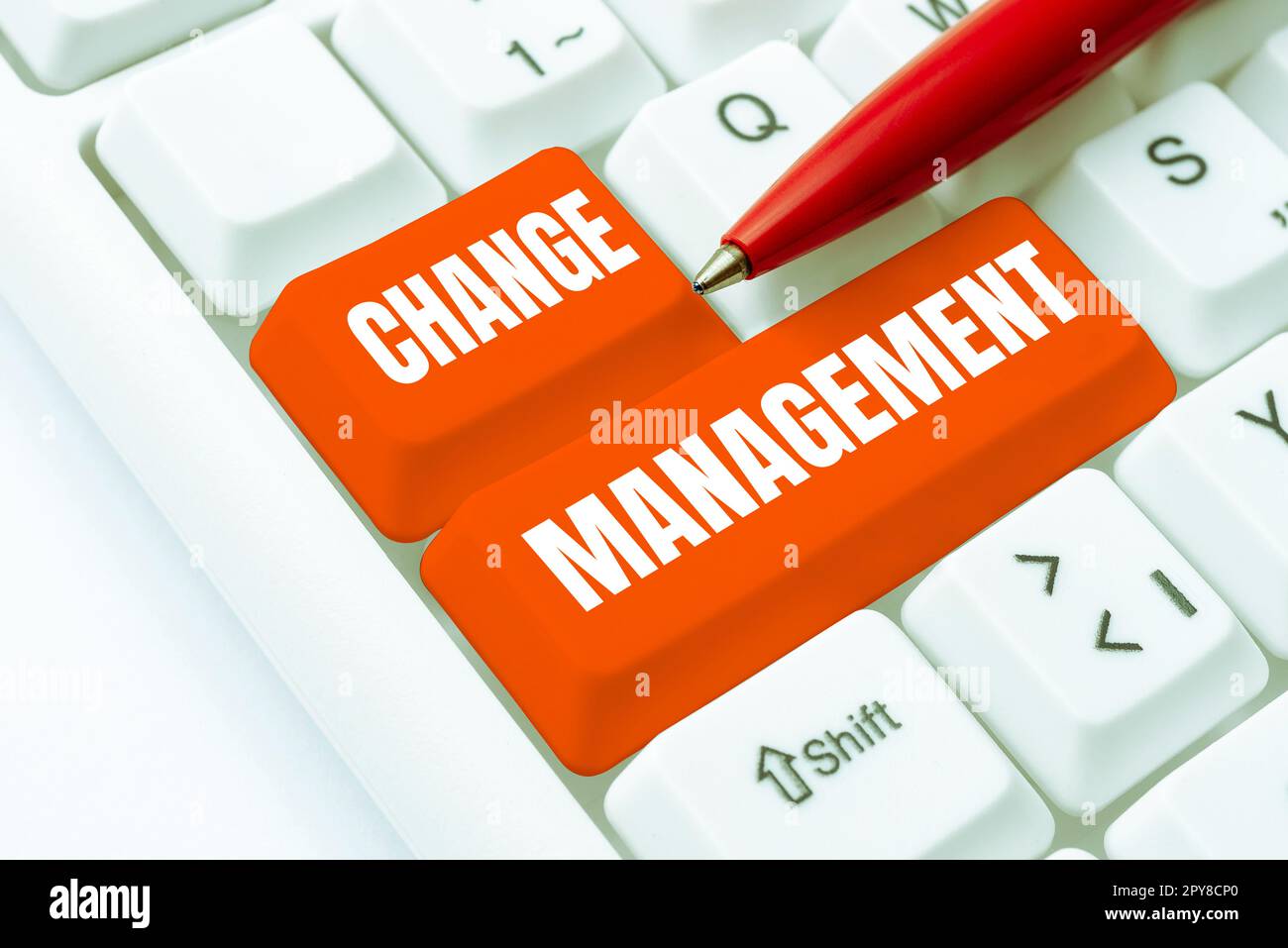 Simbolo di testo che mostra Change Management. Parola per la sostituzione della leadership in un'organizzazione nuove politiche Foto Stock