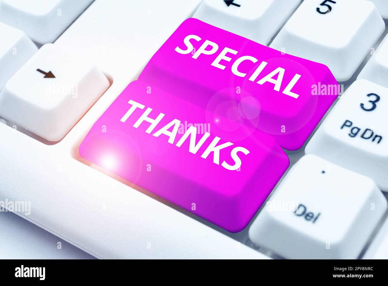 Scrittura a mano di testo Grazie. speciale Parola per espressione di apprezzamento o di gratitudine o di un riconoscimento Foto Stock